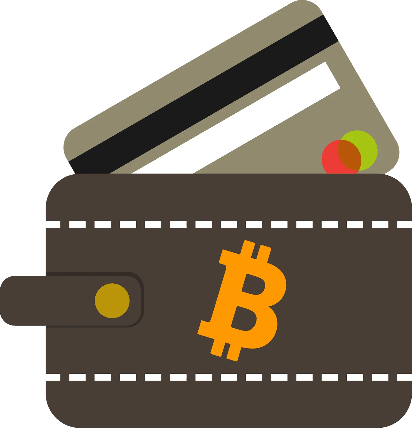 A flat illustration of an open wallet with coins beside it